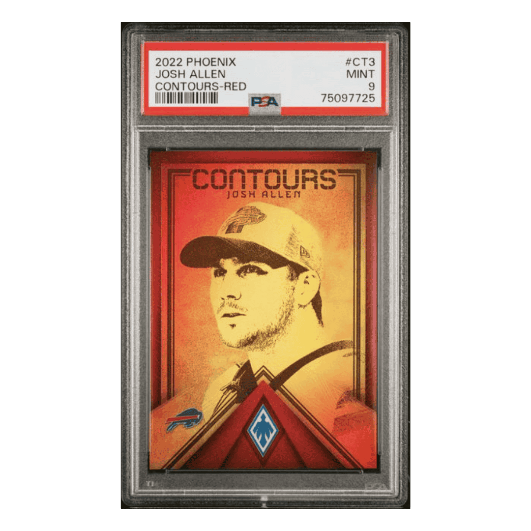Josh Allen PSA 9 2022 Panini Phoenix Contours Red #d/199 Card #CT3