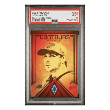 Josh Allen PSA 9 2022 Panini Phoenix Contours Red #d/199 Card #CT3