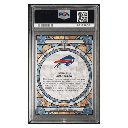 Josh Allen PSA 9 2023 Panini Mosaic Stained Glass Case Hit Card #SG5