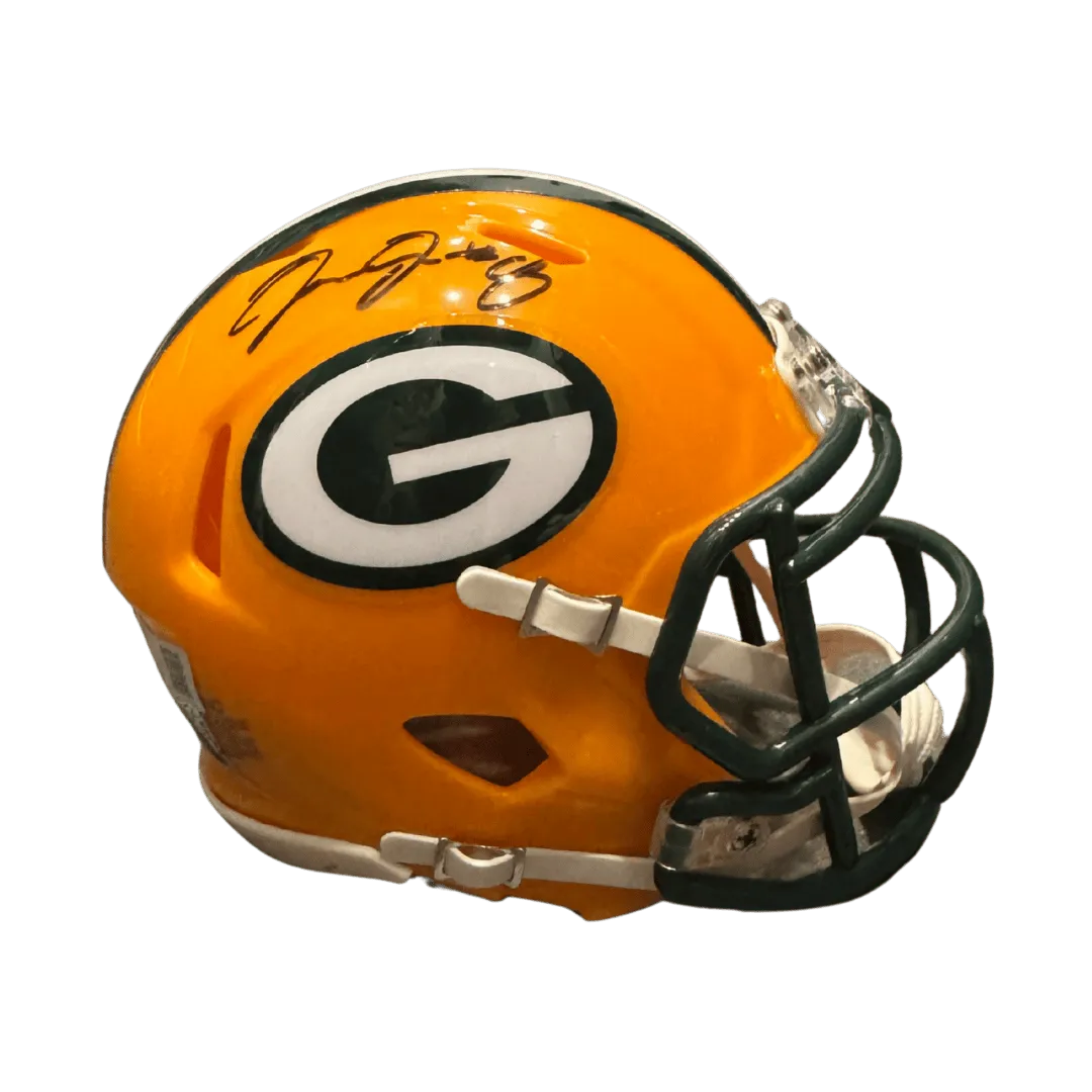 Josh Jacobs Green Bay Packers Autographed Mini Speed Helmet - Beckett COA