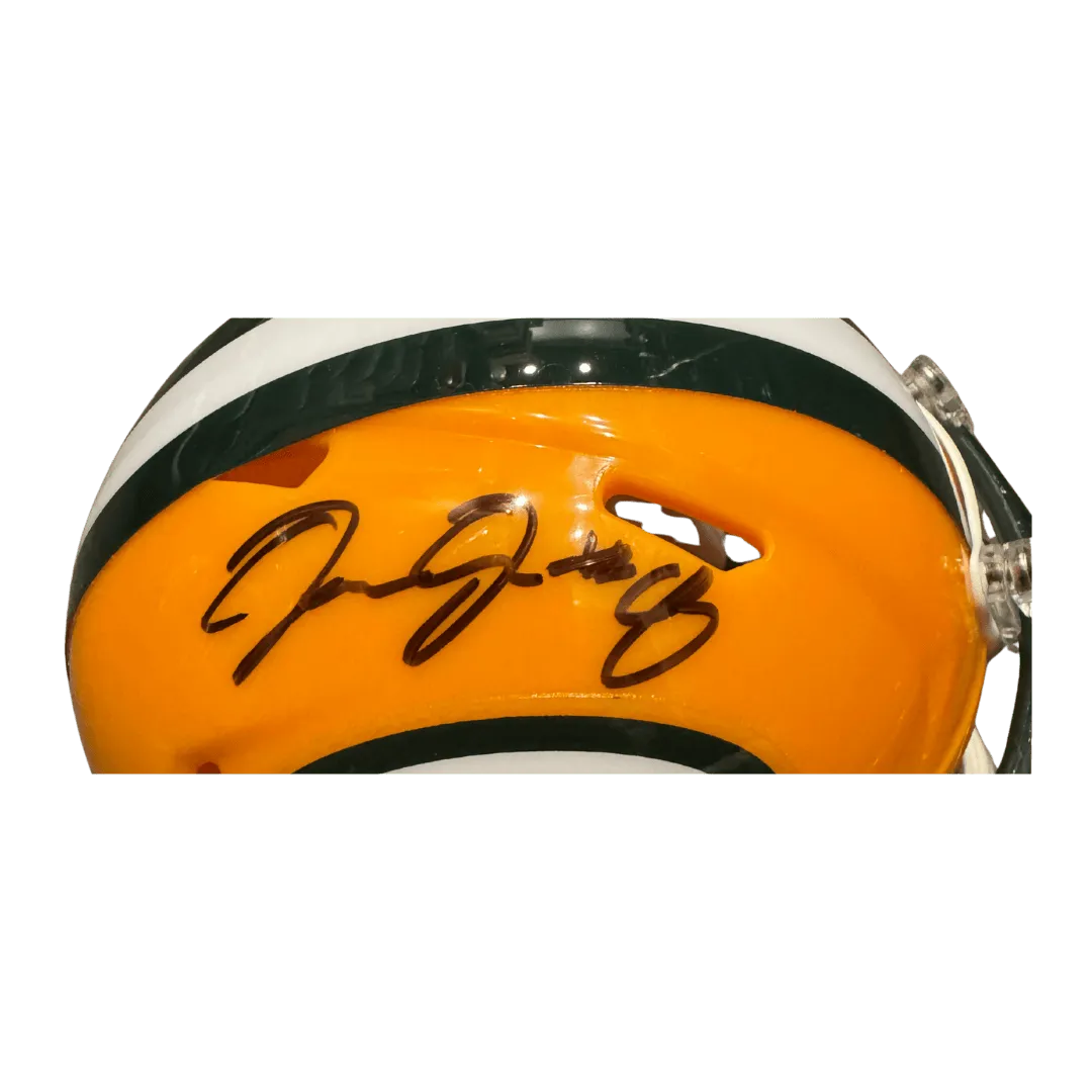 Josh Jacobs Green Bay Packers Autographed Mini Speed Helmet - Beckett COA