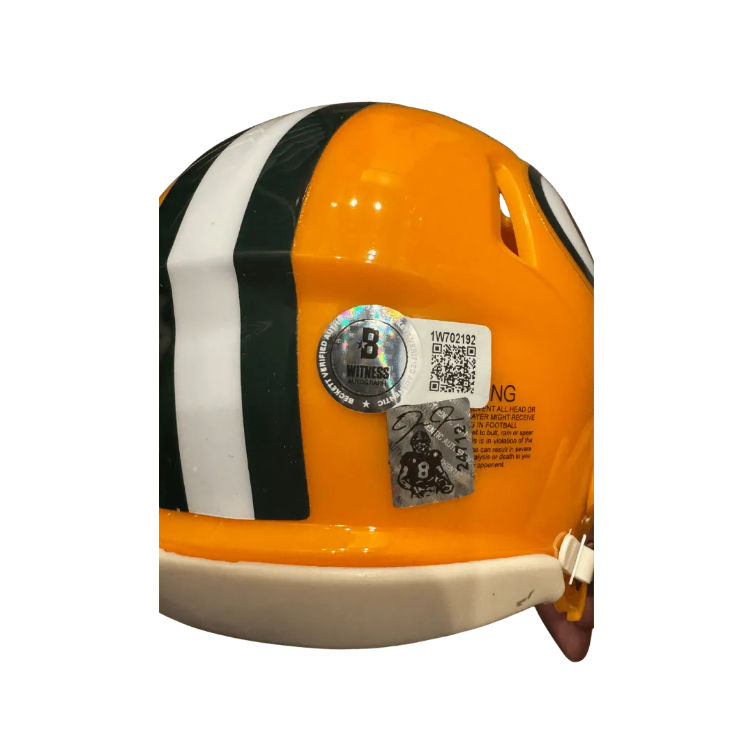 Josh Jacobs Green Bay Packers Autographed Mini Speed Helmet - Beckett COA
