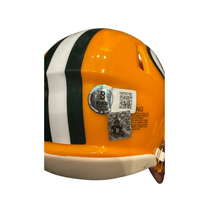 Josh Jacobs Green Bay Packers Autographed Mini Speed Helmet - Beckett COA