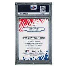 Josh Jung PSA 10 2023 Topps Pristine Fresh Faces Autograph Card #FFAJJ