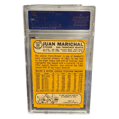 Juan Marichal PSA 7 1968 Topps Card #205