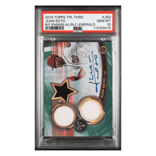 Juan Soto PSA 10 2019 Topps Triple Threads Rookies Future Phenom Autograph Relic Emerald #d/ 50 Card #JSO