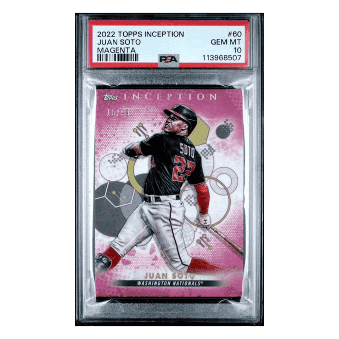 Juan Soto PSA 10 2022 Topps Inception Magenta #d/99 Card #60