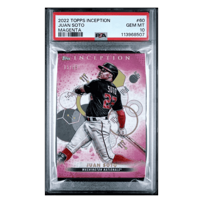 Juan Soto PSA 10 2022 Topps Inception Magenta #d/99 Card #60