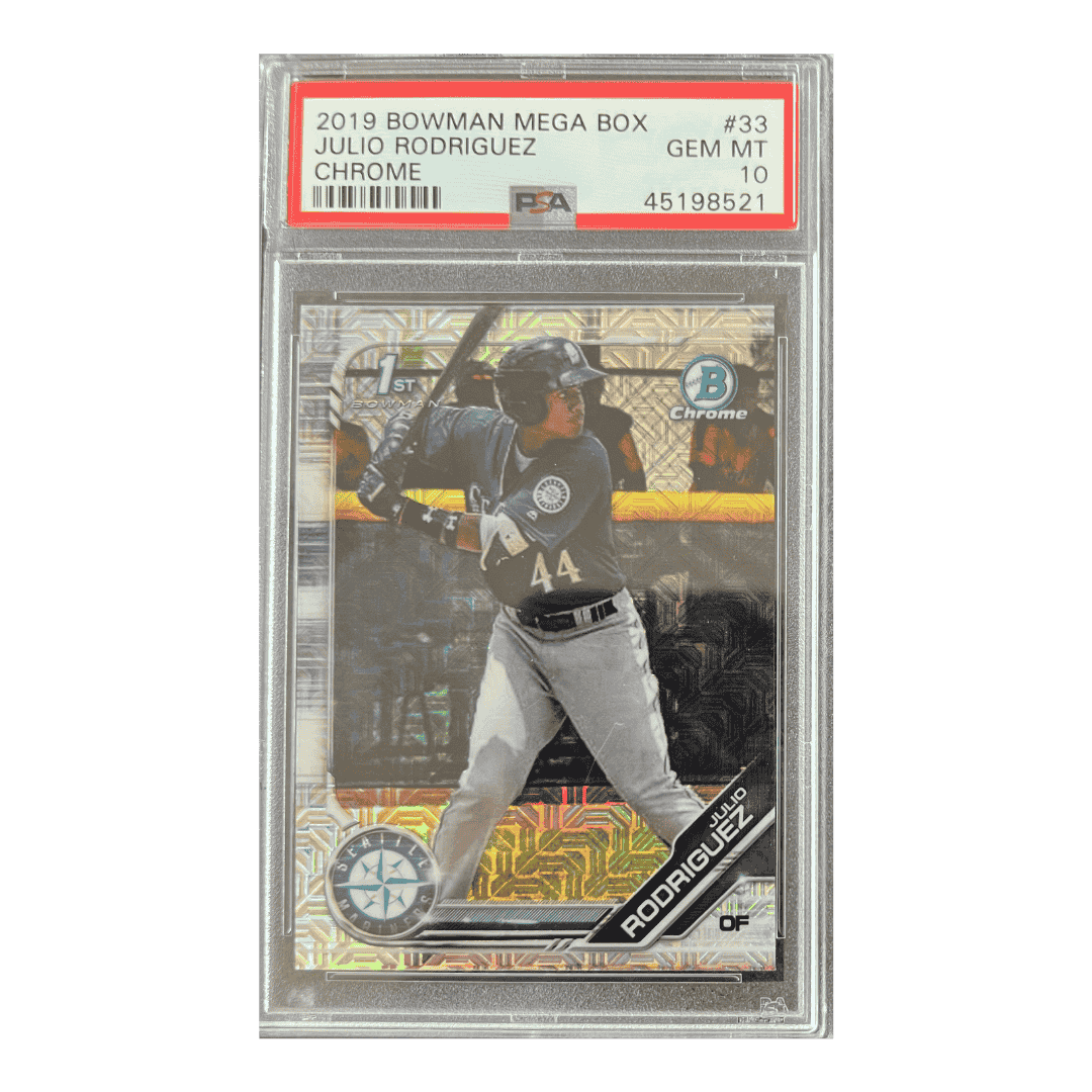 Julio Rodriguez PSA 10 2019 Bowman Mega Box Chrome Card #33