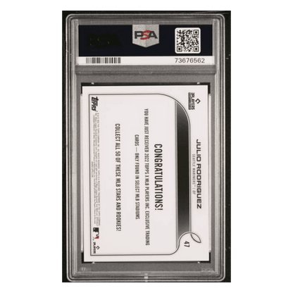 Julio Rodriguez PSA 9 2022 Topps X MLBPA Exclusive Card #47