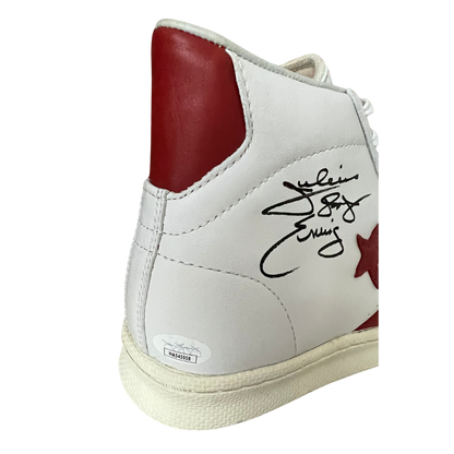 Julius Erving Dr J Philadelphia 76ers Autographed Converse All Star Sneaker - JSA COA