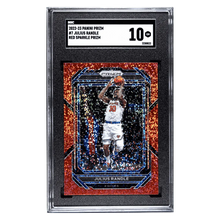 Julius Randle SGC 10 2022-23 Panini Prizm Red Sparkle Prizm Card #7
