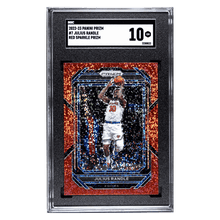 Julius Randle SGC 10 2022-23 Panini Prizm Red Sparkle Prizm Card #7