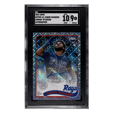Junior Caminero SGC 9 2024 Topps Chrome '89 Design Autographed Rookie RC Card #2T89C-63
