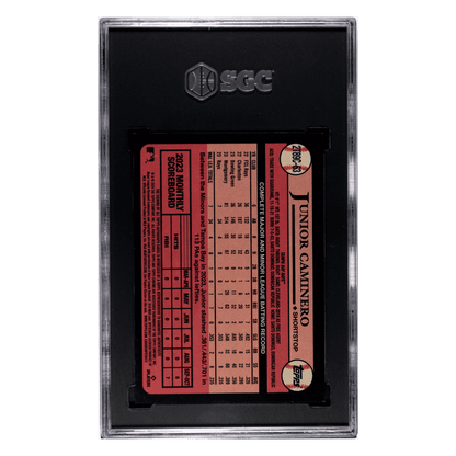 Junior Caminero SGC 9 2024 Topps Chrome '89 Design Autographed Rookie RC Card #2T89C-63