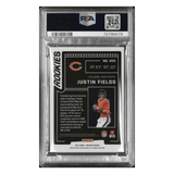 Justin Fields PSA 9 2021 Panini Obsidian Jersey Patch Auto Electric Etch Purple Rookie RC #d/40 Card #203