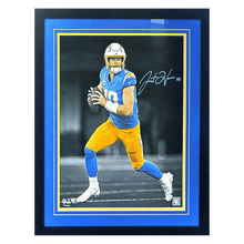 Justin Herbert Los Angeles Chargers Autographed Framed 16x20 Photo - Fanatics COA