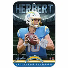 Justin Herbert Los Angeles Chargers Plastic Player Clubhouse Sign