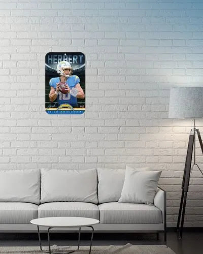 Justin Herbert Los Angeles Chargers Plastic Player Clubhouse Sign