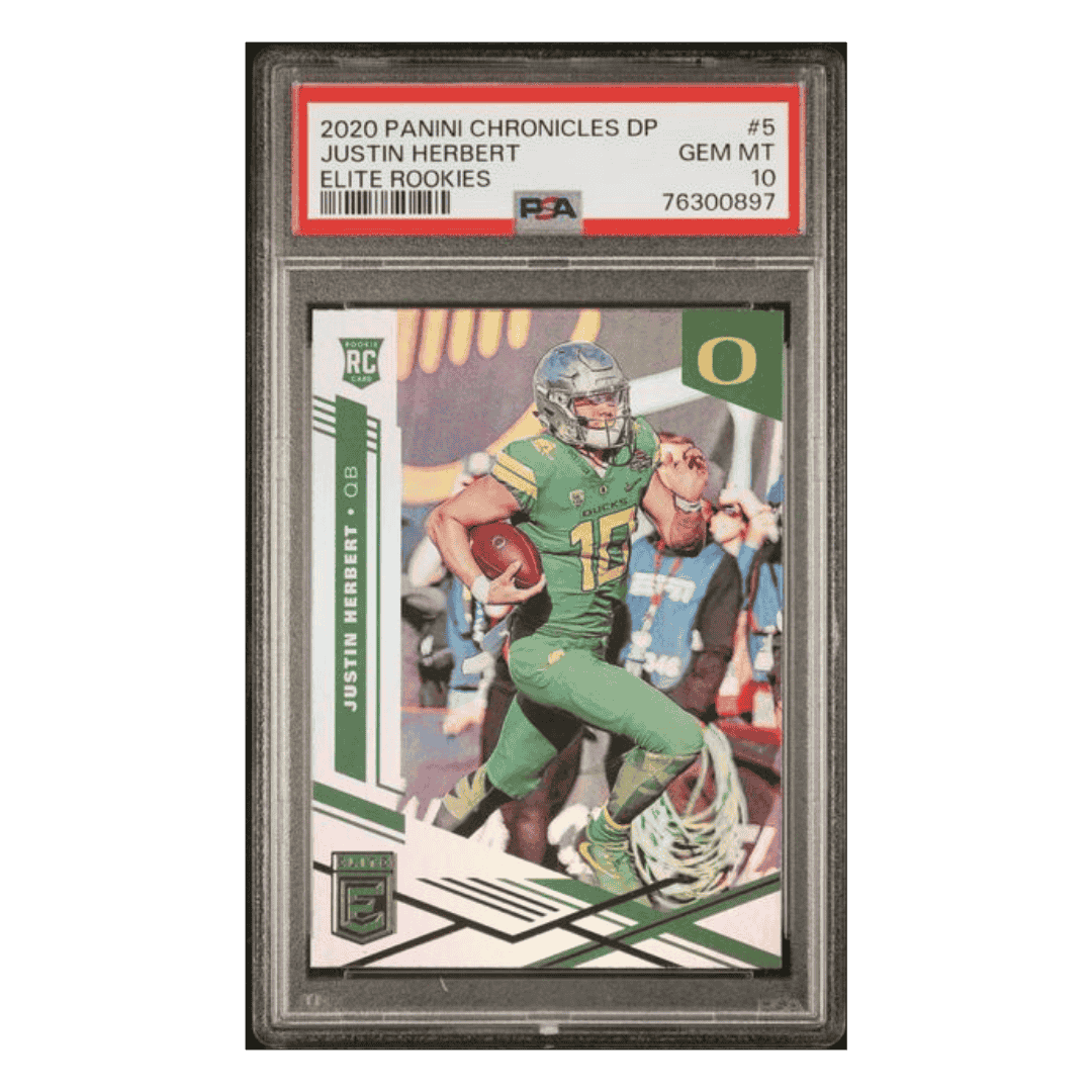 Justin Herbert PSA 10 2020 Panini Chronicles Draft Picks Elite Rookies Rookie RC Card #5