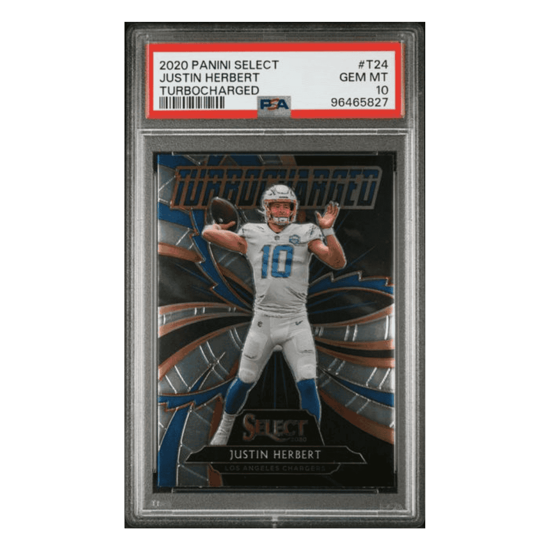 Justin Herbert PSA 10 2020 Panini Select Turbocharged Card #T24