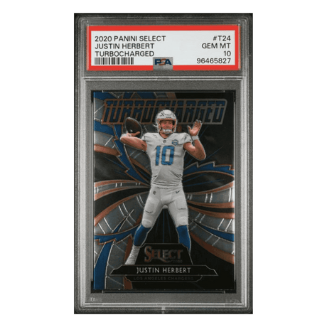 Justin Herbert PSA 10 2020 Panini Select Turbocharged Card #T24