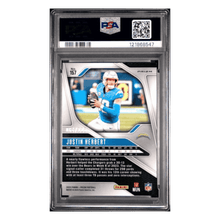 Justin Herbert PSA 8 2024 Panini Prizm Purple Ice #d/ 225 Card #157