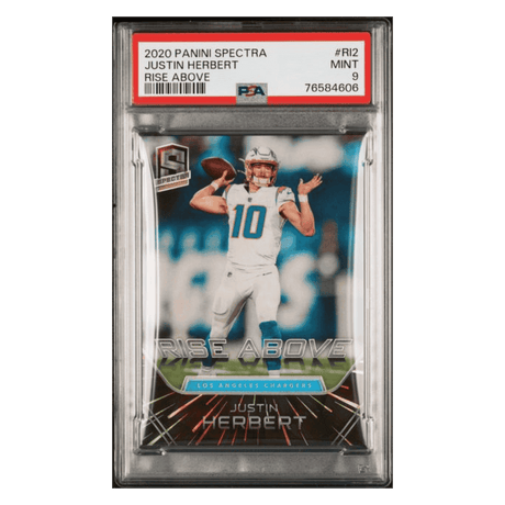Justin Herbert PSA 9 2020 Panini Spectra Rise Above #d/75 Card #RI2