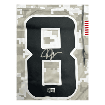 Justin Jefferson Minnesota Vikings Salute to Service Nike Dri Fit Autographed Jersey - Beckett COA