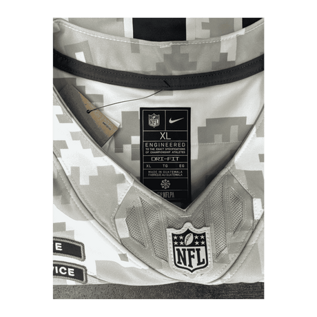 Justin Jefferson Minnesota Vikings Salute to Service Nike Dri Fit Autographed Jersey - Beckett COA