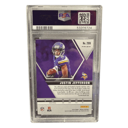 Justin Jefferson PSA 10 2020 Panini Mosaic Camo Pink Rookie RC Card #209