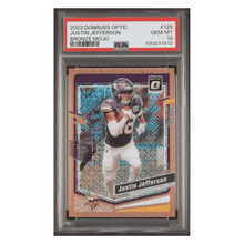 Justin Jefferson PSA 10 2023 Panini Donruss Optic Bronze Mojo #35/ 35 Card #125