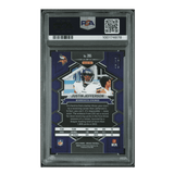 Justin Jefferson PSA 8 2023 Panini Mosaic Gold Wave Card #265