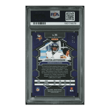 Justin Jefferson PSA 8 2023 Panini Mosaic Gold Wave Card #265