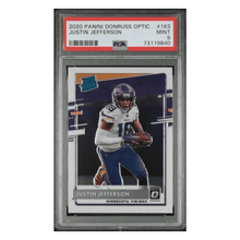 Justin Jefferson PSA 9 2020 Panini Donruss Optic Rated Rookie Card #163