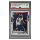 Justin Jefferson PSA 9 2020 Panini Donruss Optic Rated Rookie Card #163