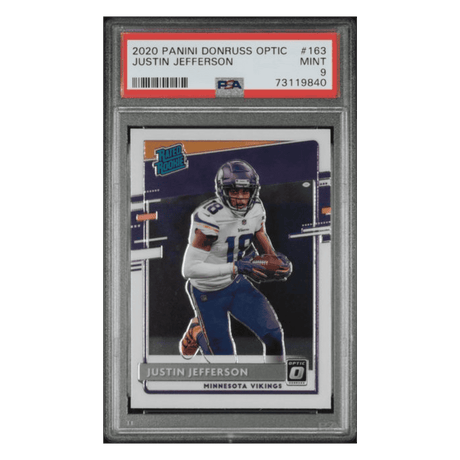 Justin Jefferson PSA 9 2020 Panini Donruss Optic Rated Rookie Card #163