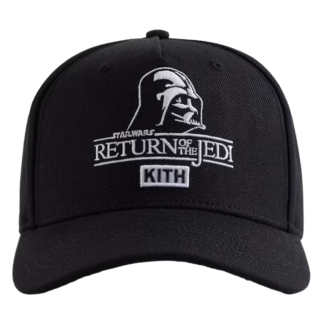 KITH x STAR WARS Return of the Jedi Darth Vader Pinch Crown Snapback Hat - Black