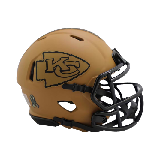 Kansas City Chiefs 2023 Salute to Service Speed Riddell Mini Football Helmet