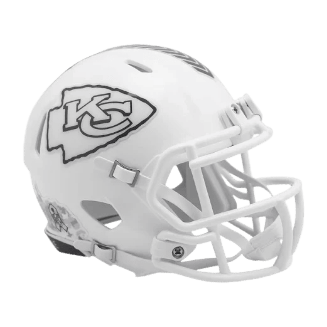 Kansas City Chiefs 2024 Salute to Service Speed Riddell Mini Football Helmet