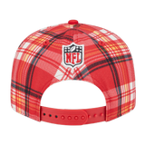 Kansas City Chiefs 2024 Sideline Statement New Era Plaid 9FIFTY Adjustable Snapback Hat