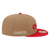 Kansas City Chiefs 8-Bit Wordmark New Era Khaki 59FIFTY Fitted Hat