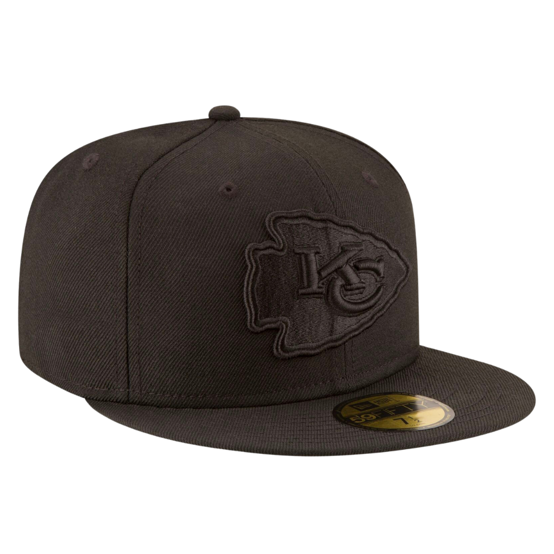 Kansas City Chiefs Black On Black New Era 59FIFTY Fitted Hat