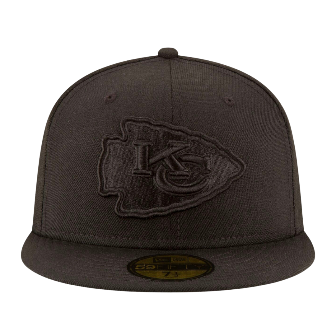 Kansas City Chiefs Black On Black New Era 59FIFTY Fitted Hat