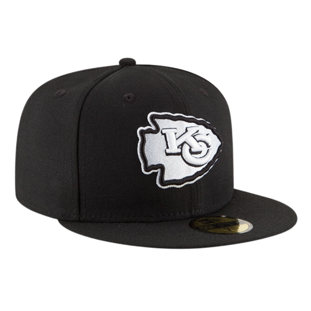 Kansas City Chiefs Black and White 59FIFTY Fitted Hat