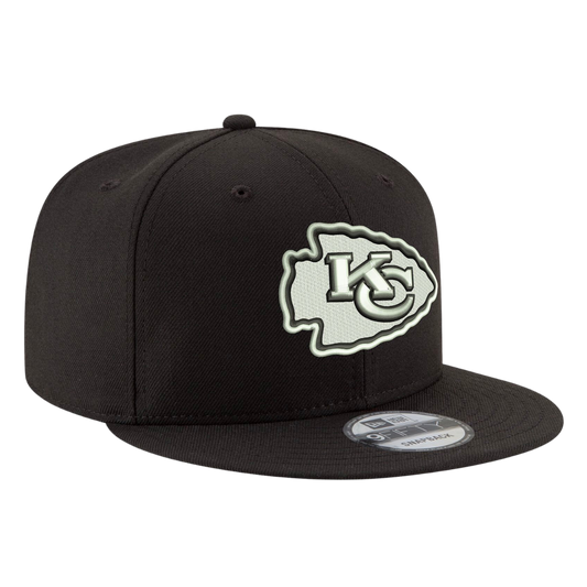 Kansas City Chiefs Black and White 9FIFTY Snapback Hat