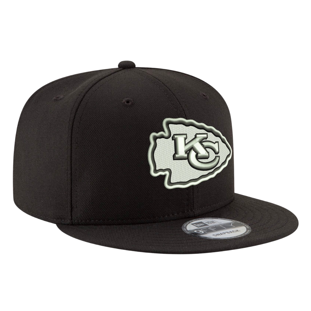 Kansas City Chiefs Black & White Logo New Era 9FIFTY Adjustable Snapback Hat