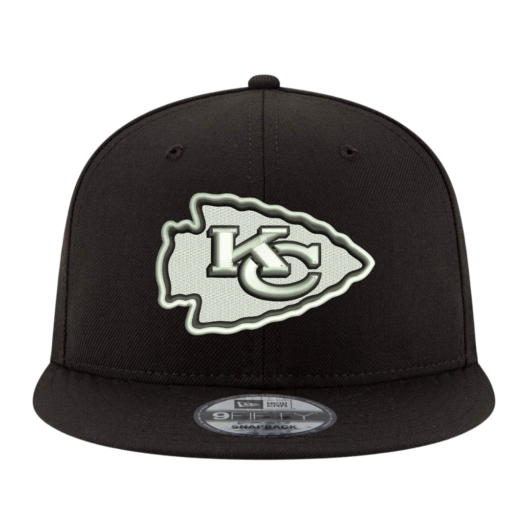 Kansas City Chiefs Black & White Logo New Era 9FIFTY Adjustable Snapback Hat