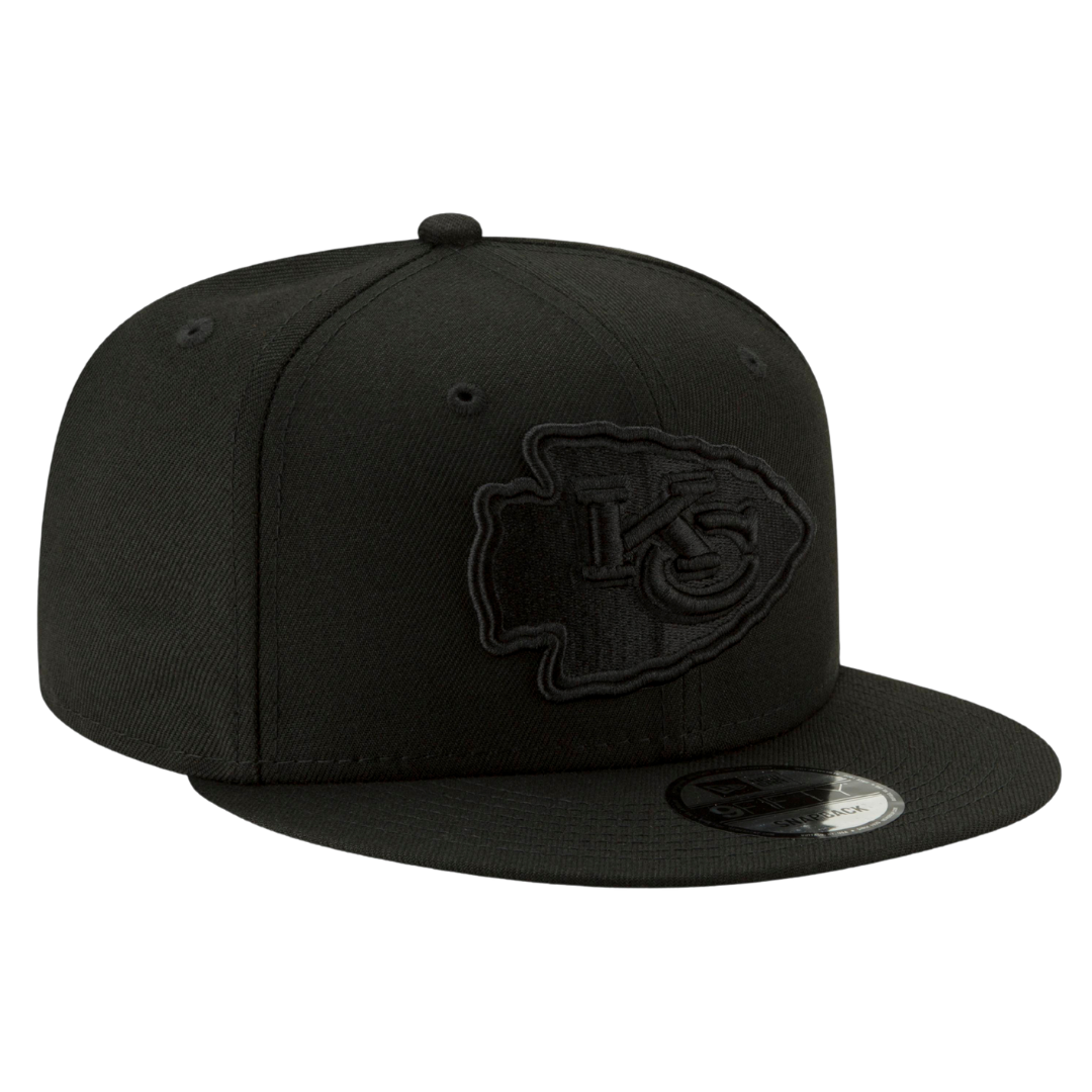 Kansas City Chiefs Black On Black New Era 9FIFTY Adjustable Snapback Hat