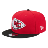 Kansas City Chiefs Official Team Color 2Tone New Era Red/Black 9FIFTY Adjustable Snapback Hat